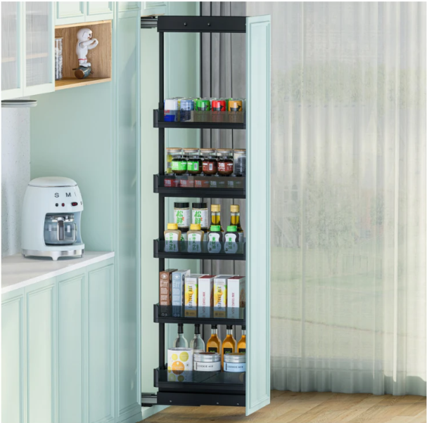 Tall Unit Pull Out Basket with Soft Closing Slide