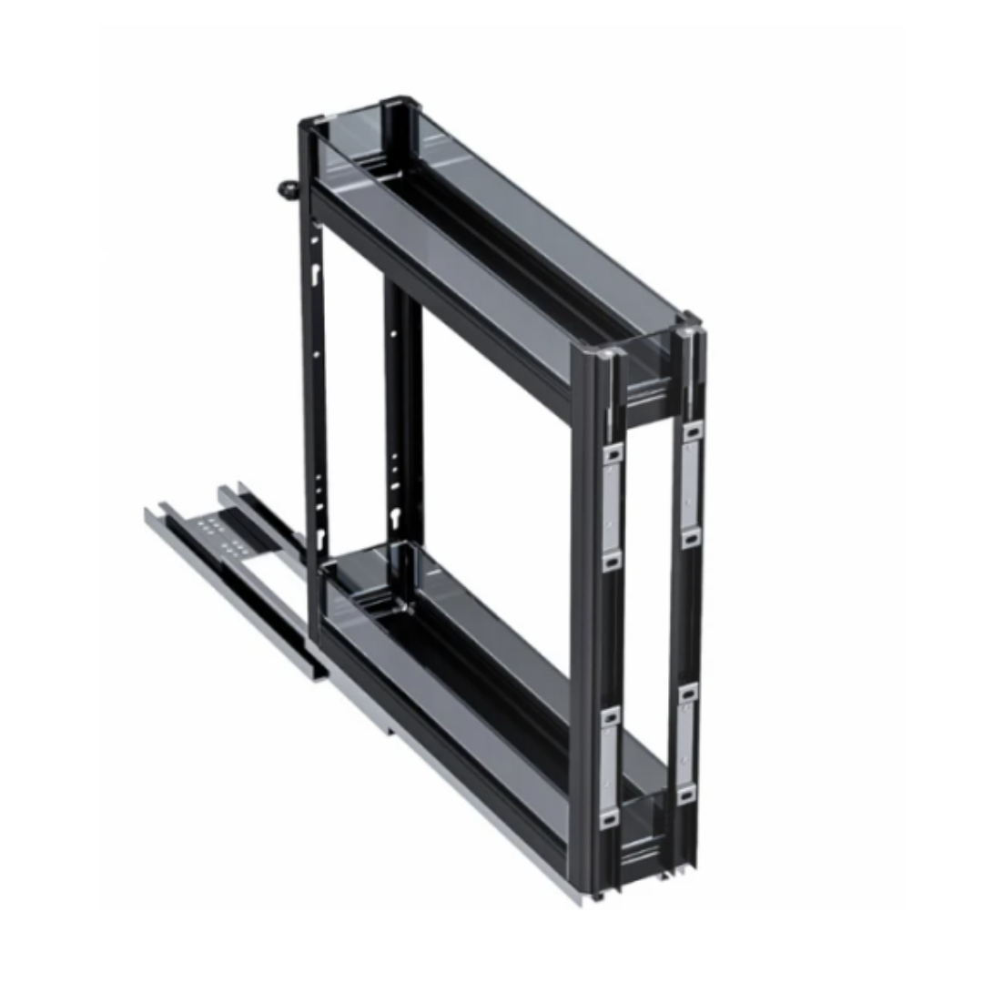 Two Layer Bottom Mounted Pull Out Basket With Undermount Soft Closing Slide