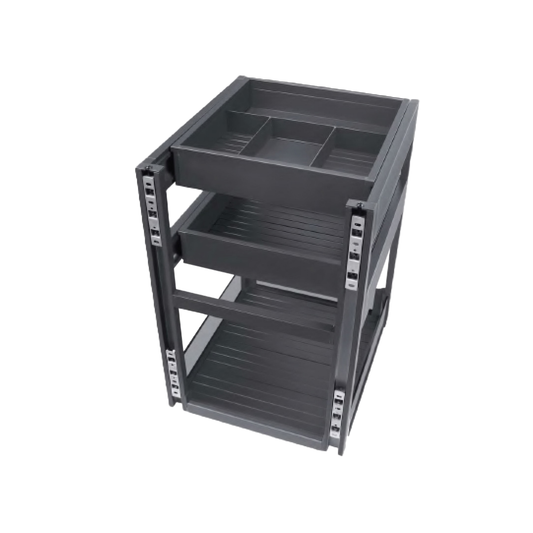 Three Layers Double Deck Basket with Undermount Soft Close Slide