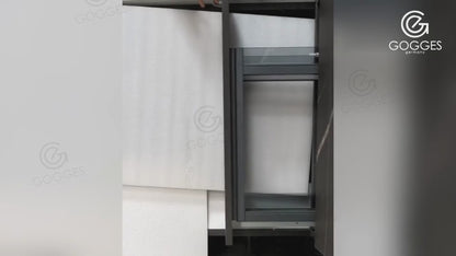 Two Layer Bottom Mounted Pull Out Basket With Undermount Soft Closing Slide